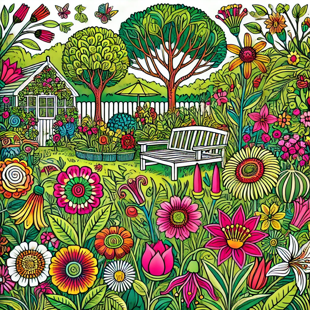 Garden Colouring Book